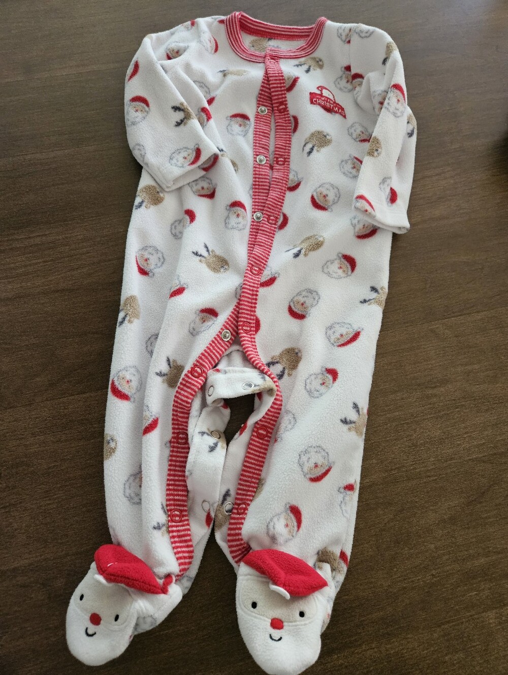 Carter's "My First Christmas" Pajamas, 6 Months, Santa And Reindeer